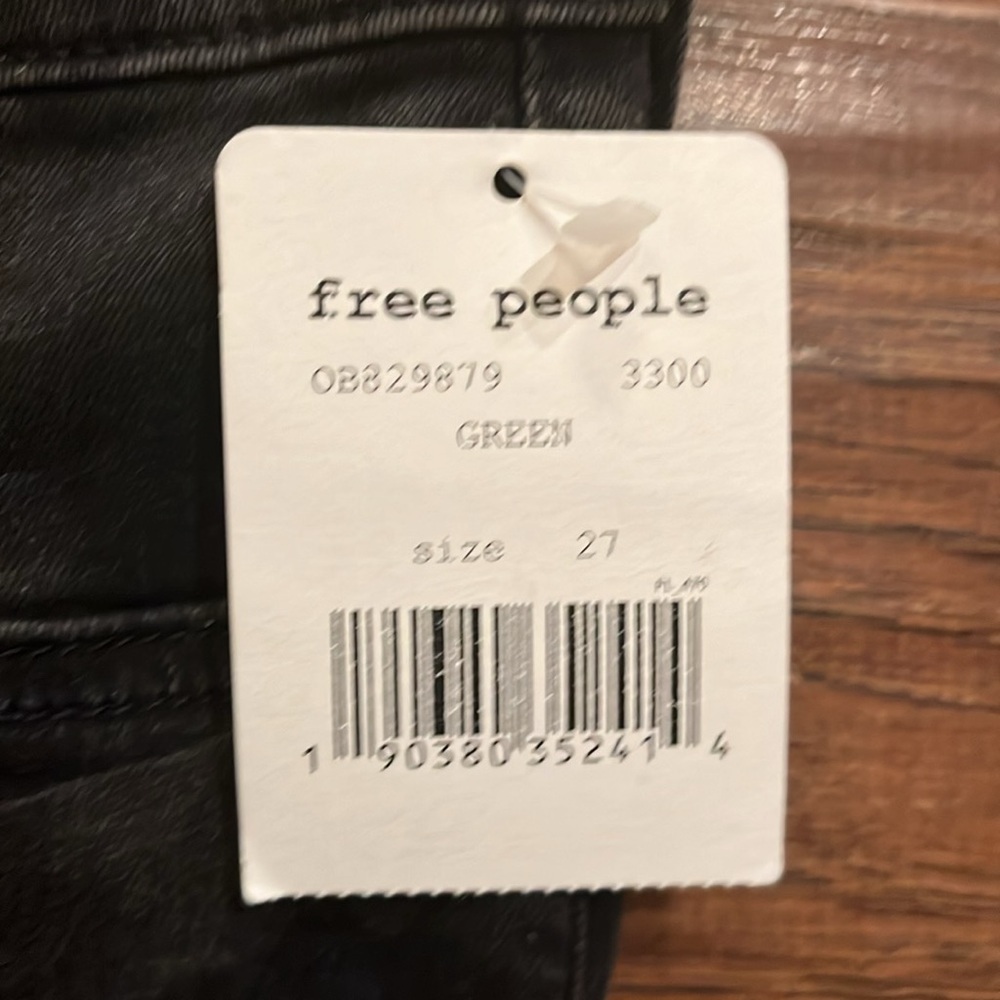 Free People Camo High Waist Denim Long & Lean Jeans Size 27R - Picture 4 of 8